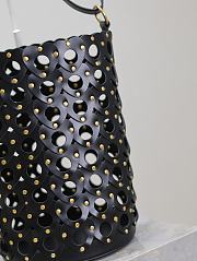 YSL Paris The Hearted Bucket Bag in Vegetable Tanned Leather Black - 30x20x20cm - 6