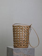 YSL Paris The Hearted Bucket Bag in Vegetable Tanned Leather Brown - 30x20x20cm - 1