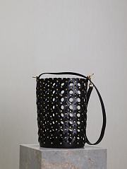 YSL Paris The Hearted Bucket Bag in Vegetable Tanned Leather Black - 30x20x20cm - 1