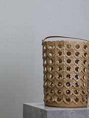 YSL Paris The Hearted Bucket Bag in Vegetable Tanned Leather Brown - 30x20x20cm - 5