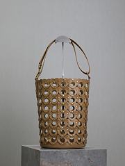 YSL Paris The Hearted Bucket Bag in Vegetable Tanned Leather Brown - 30x20x20cm - 3