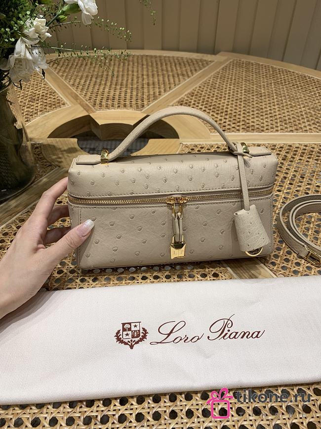 Loro Piana Extra Bag L23 Ostrich Leather Orix - 23x12x7cm - 1