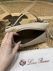 Loro Piana Extra Bag L23 Ostrich Leather Orix - 23x12x7cm - 5