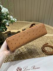 Loro Piana Extra Bag L23 Ostrich Leather Cognac - 23x12x7cm - 6