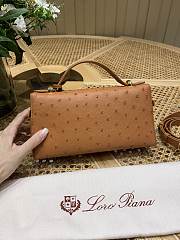 Loro Piana Extra Bag L23 Ostrich Leather Cognac - 23x12x7cm - 4