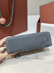 Loro Piana Extra Pocket L19 Nubuk Calfskin Gray Blue - 19x11x6.5cm - 4