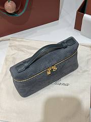Loro Piana Extra Pocket L19 Nubuk Calfskin Gray Blue - 19x11x6.5cm - 6