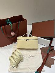 Loro Piana Extra Pocket L19 Nubuk Calfskin Snow Yellow - 19x11x6.5cm - 1