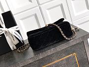 Chanel Mini Flap Bag Velvet Diamanté & Gold Tone Metal Black - 20x13x7cm - 4