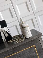 Chanel Vanity with Chain Grained Shiny Calfskin & Gold Tone Metal White - 19.5x17x5cm - 2