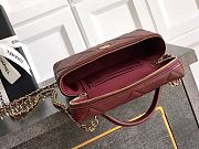Chanel Vanity with Chain Grained Shiny Calfskin & Gold Tone Metal Burgundy - 19.5x17x5cm - 5