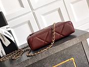 Chanel Vanity with Chain Grained Shiny Calfskin & Gold Tone Metal Burgundy - 19.5x17x5cm - 3