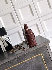 Chanel Vanity with Chain Grained Shiny Calfskin & Gold Tone Metal Burgundy - 19.5x17x5cm - 2