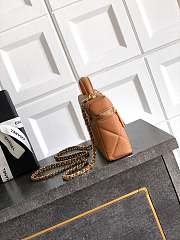 Chanel Vanity with Chain Grained Shiny Calfskin & Gold Tone Metal Brown - 19.5x17x5cm - 6