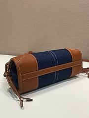 Prada Bonnie Denim Brown Mini Handbag 1BA486 - 23.5x12x9cm - 6