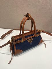 Prada Bonnie Denim Brown Mini Handbag 1BA486 - 23.5x12x9cm - 4