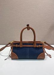 Prada Bonnie Denim Brown Mini Handbag 1BA486 - 23.5x12x9cm - 3