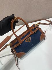 Prada Bonnie Denim Brown Mini Handbag 1BA486 - 23.5x12x9cm - 2