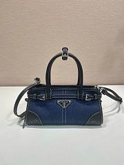 Prada Bonnie Denim Black Mini Handbag 1BA486 - 23.5x12x9cm - 5