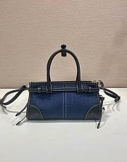 Prada Bonnie Denim Black Mini Handbag 1BA486 - 23.5x12x9cm - 2