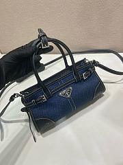 Prada Bonnie Denim Black Mini Handbag 1BA486 - 23.5x12x9cm - 3