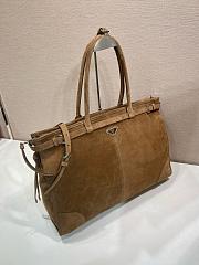 Prada Bonnie Suede Tote Bag Brown 2VG128 - 50x36x17cm - 4
