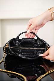 Chanel Mini Bow Bag Shiny Lambskin & Gold Tone Metal Black - 26x18x5cm - 6
