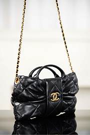 Chanel Mini Bow Bag Shiny Lambskin & Gold Tone Metal Black - 26x18x5cm - 4