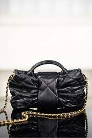 Chanel Mini Bow Bag Shiny Lambskin & Gold Tone Metal Black - 26x18x5cm - 2