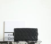 Chanel 25 Handbag Small Shiny Crumpled Calfskin Gold Tone Metal Black - 30x26x14cm - 5