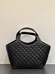 YSL Icare Medium In Quilted Nappa Black - 31x28x15cm - 5