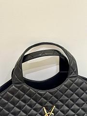 YSL Icare Medium In Quilted Nappa Black - 31x28x15cm - 4