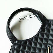 YSL Icare in Quilted Nappa Black - 37-55x43x5cm - 5