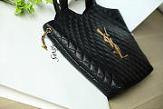 YSL Icare in Quilted Nappa Black - 37-55x43x5cm - 4