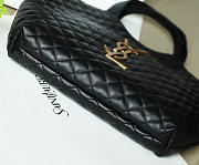 YSL Icare in Quilted Nappa Black - 37-55x43x5cm - 3