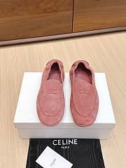 Celine Adam Loafer In Suede Calfskin Pink - 1