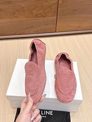 Celine Adam Loafer In Suede Calfskin Pink - 2