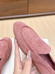 Celine Adam Loafer In Suede Calfskin Pink - 4