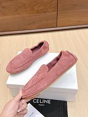 Celine Adam Loafer In Suede Calfskin Pink - 6