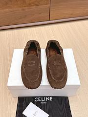 Celine Adam Loafer In Suede Calfskin Dark Brown - 3