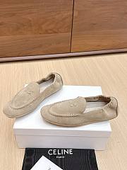 Celine Adam Loafer In Suede Calfskin Beige - 4