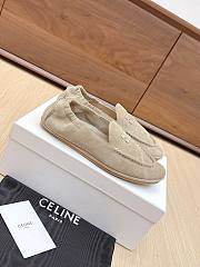 Celine Adam Loafer In Suede Calfskin Beige - 6