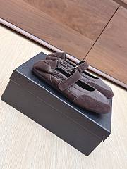 Prada Collapse Re-Nylon And Suede Ballerinas Coffee - 2