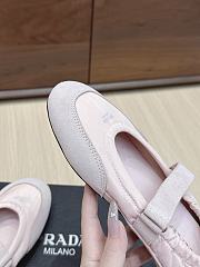 Prada Collapse Re-Nylon And Suede Ballerinas Pink - 2