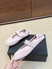 Prada Collapse Re-Nylon And Suede Ballerinas Pink - 6