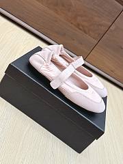 Prada Collapse Re-Nylon And Suede Ballerinas Pink - 5