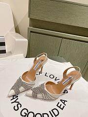  Aquazzura Gatsby Sling Satin 105 White - 3