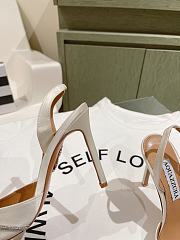  Aquazzura Gatsby Sling Satin 105 White - 4