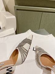  Aquazzura Gatsby Sling Satin 105 White - 5