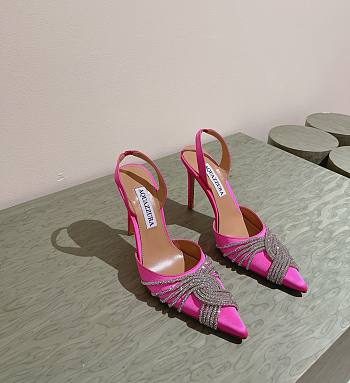  Aquazzura Gatsby Sling Satin 105 Pink